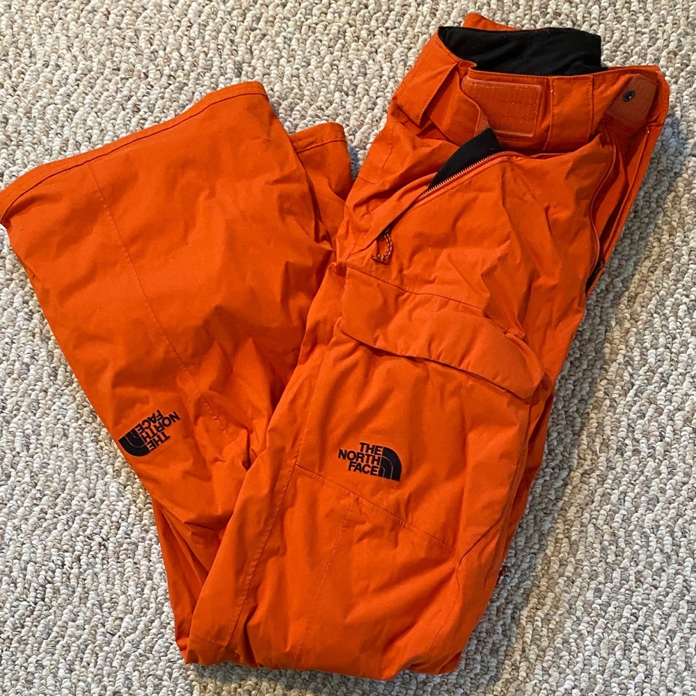 The North Face Orange Men's XS Insulated Snow Pants